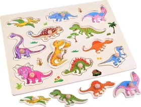 Dřevěná vkládačka Dinosauři