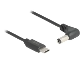 Delock USB-C DC 5,5 x 2,5 mm 90° / Napájecí kabel / 1,5 m (85399)