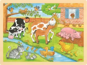 GOKI Dřevěné puzzle Život na farmě