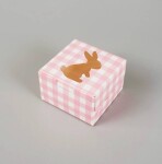 Cake Star Cake Star Velikonoční krabička vzor kostka růžová (10 x 10 x 6,5 cm)