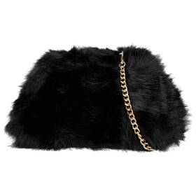 Stylová dámská plyšová crossbody kabelka Bateia, černá