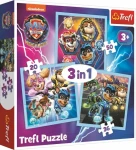 Trefl - Puzzle - Tlapková patrola: Mocní hrdinové 3v1