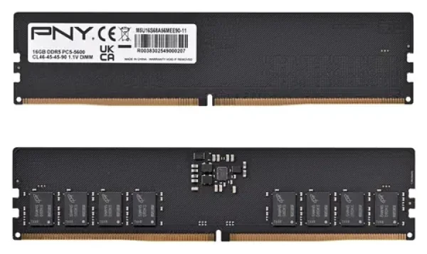 PNY Performance DDR5 16GB / Operační paměť / 5600 MHz / CL40 / DIMM / 1.2V (MD16GSD55600-SB)