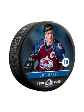 Inglasco / Sherwood Puk Colorado Avalanche Joe Sakic #19 Souvenir Collector Hockey Puck