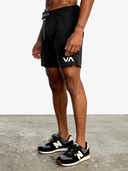 RVCA FIGHT SCRAPPER black pánské plátěné kraťasy 34