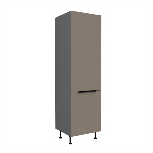 Vysoká skříňka pro vestavnou lednici Aria ANT 60 LO-210 2F Barva korpusu: Antracit, Barva dvířek: TA - Sandgrau AFM