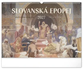NOTIQUE Nástěnný kalendář Slovanská epopej – Alfons Mucha 2027, 48 x 33 cm (PGN-36834-L)