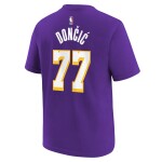 Dětské tričko Los Angeles Lakers NBA Luka Dončić #77 Player T-Shirt Fialová (YOUTH)