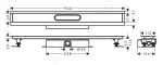 HANSGROHE - uBox universal Set pro plochou instalaci lineárního sprchového žlabu 900 mm, nerez 56019180