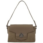 Módní dámská koženková kabelka na rameno Harper, taupe