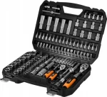 NEO TOOLS 10-211 / Sada nářadí a nástrčných hlavic / 110 ks / ráčny 1/4" a 1/2" / CrV ocel (10-211)