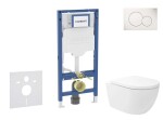 GEBERIT - Duofix Set předstěnové instalace, klozetu Oudee Vortex a sedátka softclose, tlačítko Sigma01, alpská bílá SANI11CA3173B