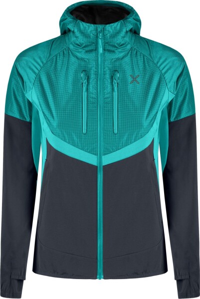 MONTURA Spitze Hybrid Jacket Woman, Graphite Blue/Turquoise velikost: S