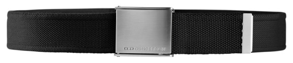 Dunderdon Opasek Canvas černý se stříbrnými detaily a přezkou (105 cm) Velikost: 33-42