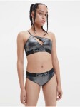 Černý dámský metalický vrchní díl plavek Calvin Klein Underwear Dámské