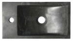 SAPHO - BLOK kamenné umývátko 40x22cm, baterie vlevo, antracit 2401-38