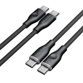 VOLTME Powerlink Rugg Series CTC Kabel USB-C(M) 3A/60W 1m černá / 2x USB-C(M) (C2049)
