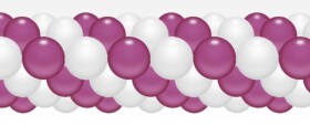 Balónková girlanda tmavěrůžovo-bílá 3 m balonky.cz Balónková girlanda tmavěrůžovo-bílá 3 m balonky.cz