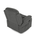 Polohovací křeslo, šedá, látka, TV-4086 GREY2