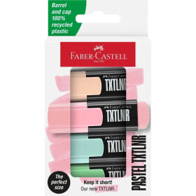 Faber-Castell TXTLNR sada 4 pastelových zvýrazňovačů s krátkým tělem
