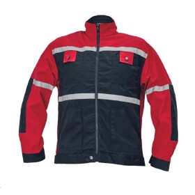 Montérková bunda TAYRA, 240g/m2, DOPRODEJ!!! 35%bavlna, 65%polyester 52 červeno-černá
