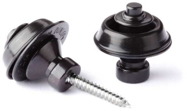 Dunlop Straplok Strap Retainers Traditional - Black Oxide