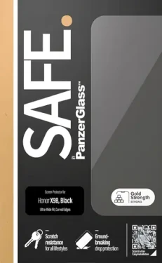 PanzerGlass SAFE pro Honor Magic6 Lite černá / Tvrzené sklo / UWF / Plně nalepovací / 0,42 mm