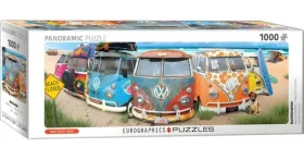 EUROGRAPHICS Panoramatické puzzle Barevné autobusy
