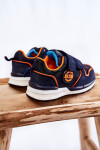 Dětská sportovní obuv na suchý zip Memory Foam System Big Star KK374183 Námořnická modrá 23