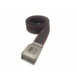 Opasek BILLUM, 135cm, černý , červeně prošitý, OS, kovová spona 135 cm