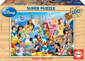 EDUCA Dřevěné puzzle Báječný svět Disney