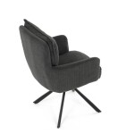 Jídelní židle, šedá, manšestrová látka, HC-X1128 GREY2