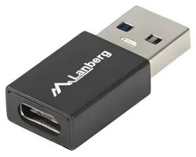 Lanberg USB-C (F) - USB-A (M) černá / Adaptér / USB 3.1 (AD-UC-UA-01)