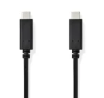 Nedis USB-C kabel 60 W 1 m / Kabel USB / USB 3.2 Gen 1 / USB-C – USB-C / 5 Gbps (CCGB64700BK10)