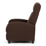 Polohovací křeslo, hnědá, látka, TV-W3397 BR2