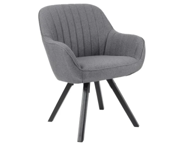 Jídelní židle Chrissy, středně šedá tkanina