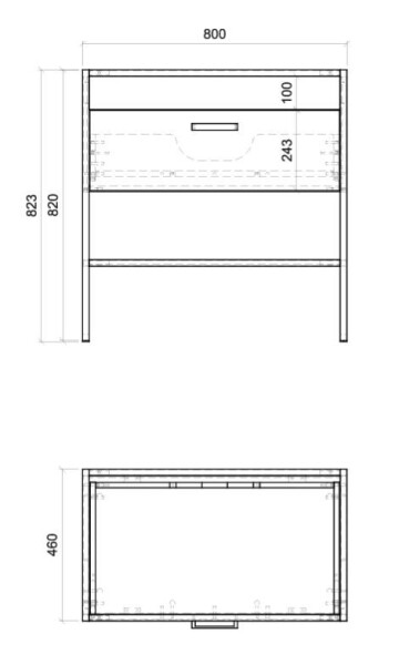 COMAD - Skříňka pod umyvadlo 80cm 1 zásuvka BROOKLIN 5907611648193