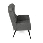 Křeslo ušák, šedá, látka, AK-315 GREY2