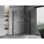 MEXEN/S - Mist-F Duo sprchový kout skládací dveře pravá 70 x 95, transparent, černá 8A6-070L-095P-70-00