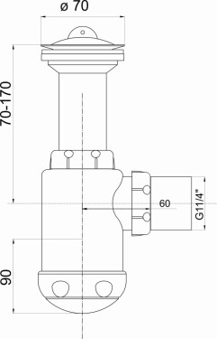 NOVASERVIS - Sifon dřezový 6/4" 40 plast 441,P