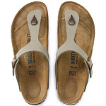 Grey-beige dámské žabky Birkenstock Gizeh Birko-Flor Nubuck Stone regular width (43391) dámské 41