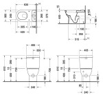 DURAVIT - Darling New WC kombi mísa, Vario odpad, bílá 2138090000