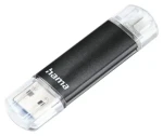 Hama Laeta Twin černá / Flash disk / USB-A 3.0 + micro USB / 32 GB / 45 MB/s