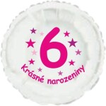 Krásné 6. narozeniny fóliový balónek kruh pro holky Balonky.cz Krásné 6. narozeniny fóliový balónek kruh pro holky Balonky.cz