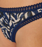 Dámské kalhotky GO Crush String C3P - BLUE - modré M008 - SLOGGI BLUE L