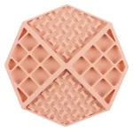 Huhubamboo Lízací podložka pro psy růžová / Lízací podložka / Osmiúhelník / 15x15 cm (356084)