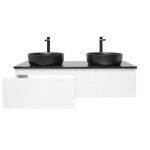Koupelnová skříňka s krycí deskou SAT B-WAY 119x30x45 cm bílá lesk BWAY120WTKUB BWAY120WTKUB