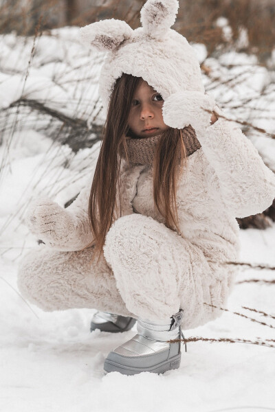 Dětské sněhule Big Star KK374218 Šedo-stříbrná 34