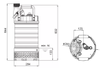 Kalové stavební čerpadlo 80 EUB-M 5.75T, 400V, 5,5kW, bez plováku