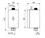 HANSA - Electra Termostatická elektronická umyvadlová baterie, bateriové napájení, Bluetooth, matná černá 9210221933